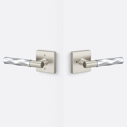 Sure-Loc AP102-SQ-GRIP-VT Vertex Grip Privacy Door Lever with Aspra Square Rosette