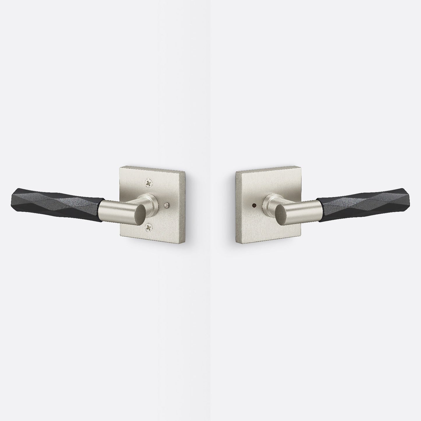 Sure-Loc AP102-SQ-GRIP-VT Vertex Grip Privacy Door Lever with Aspra Square Rosette