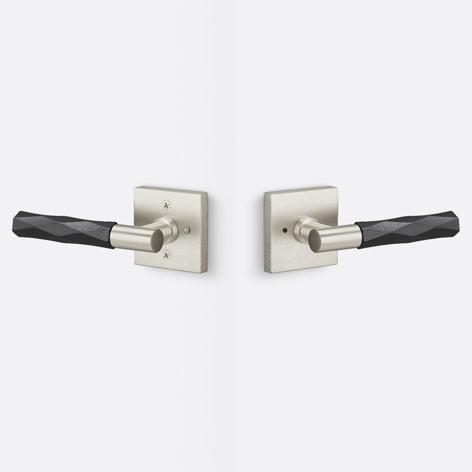 Sure-Loc AP102-SQ-GRIP-VT Vertex Grip Privacy Door Lever with Aspra Square Rosette