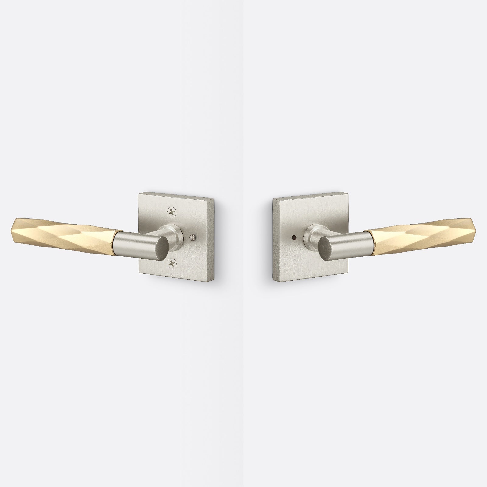 Sure-Loc AP102-SQ-GRIP-VT Vertex Grip Privacy Door Lever with Aspra Square Rosette