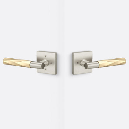 Sure-Loc AP102-SQ-GRIP-VT Vertex Grip Privacy Door Lever with Aspra Square Rosette