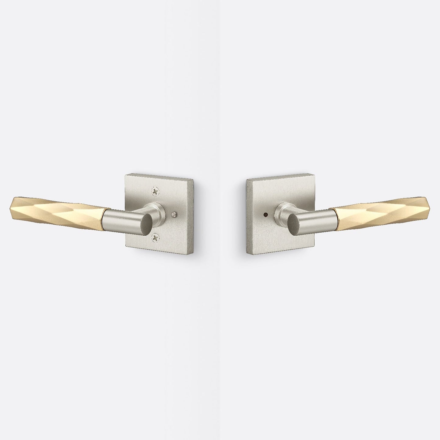 Sure-Loc AP102-SQ-GRIP-VT Vertex Grip Privacy Door Lever with Aspra Square Rosette
