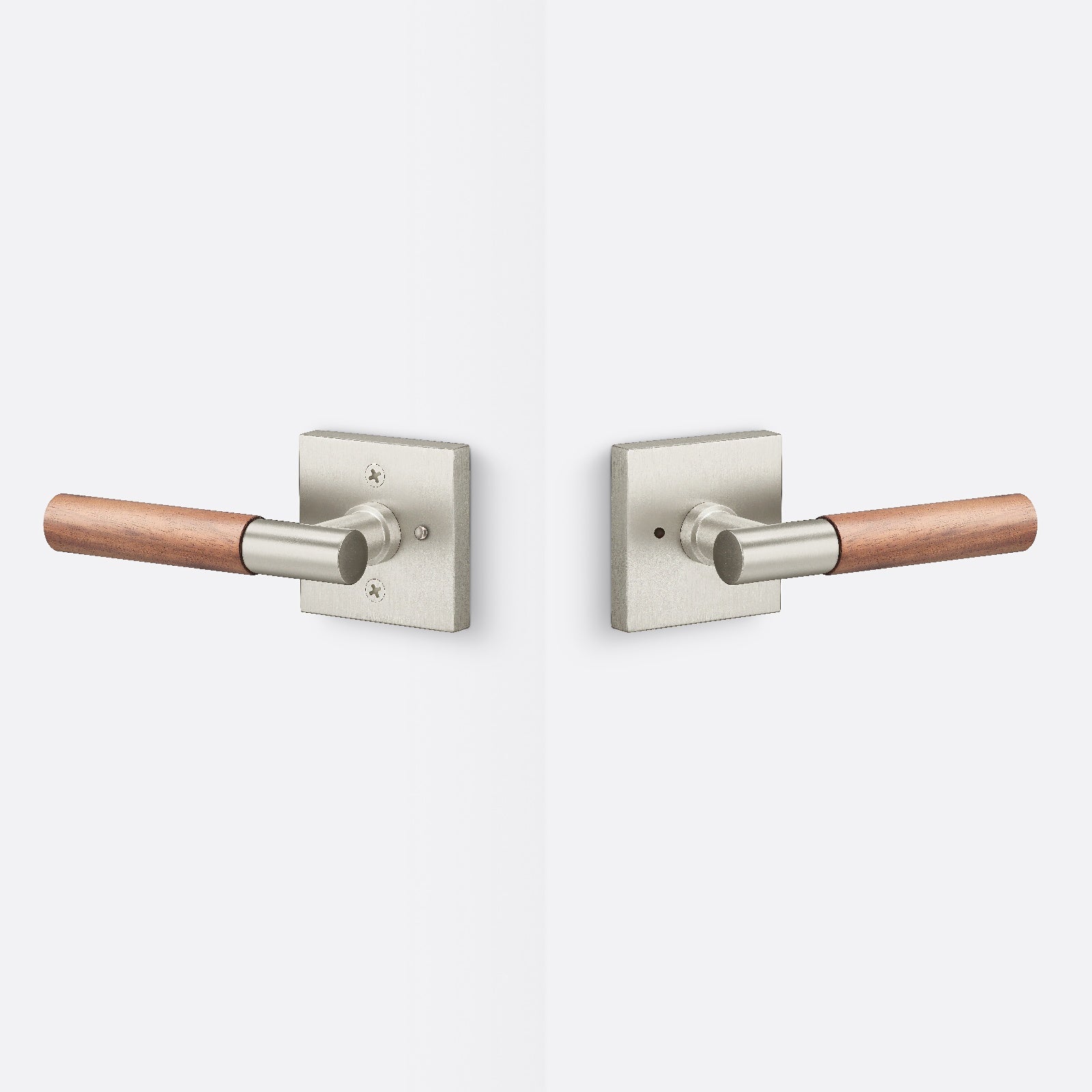 Sure-Loc AP102-SQ-GRIP-WN Walnut Grip Privacy Door Lever with Aspra Square Rosette