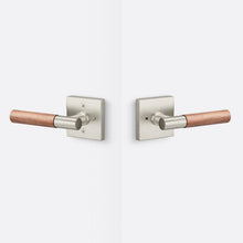 Sure-Loc AP102-SQ-GRIP-WN Walnut Grip Privacy Door Lever with Aspra Square Rosette