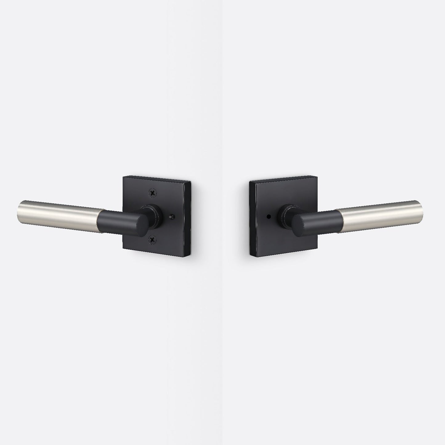 Sure-Loc AP102-SQ-GRIP-SM Smooth Grip Privacy Door Lever with Aspra Square Rosette