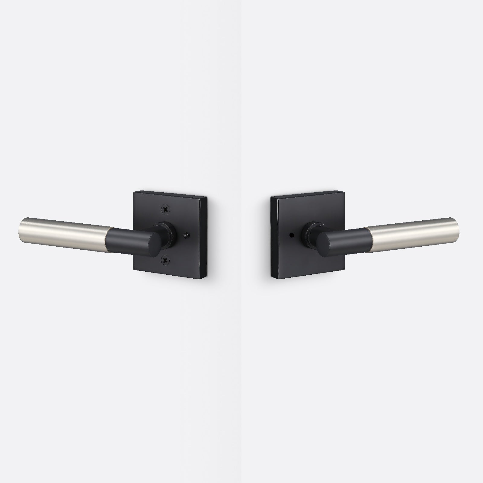Sure-Loc AP102-SQ-GRIP-SM Smooth Grip Privacy Door Lever with Aspra Square Rosette