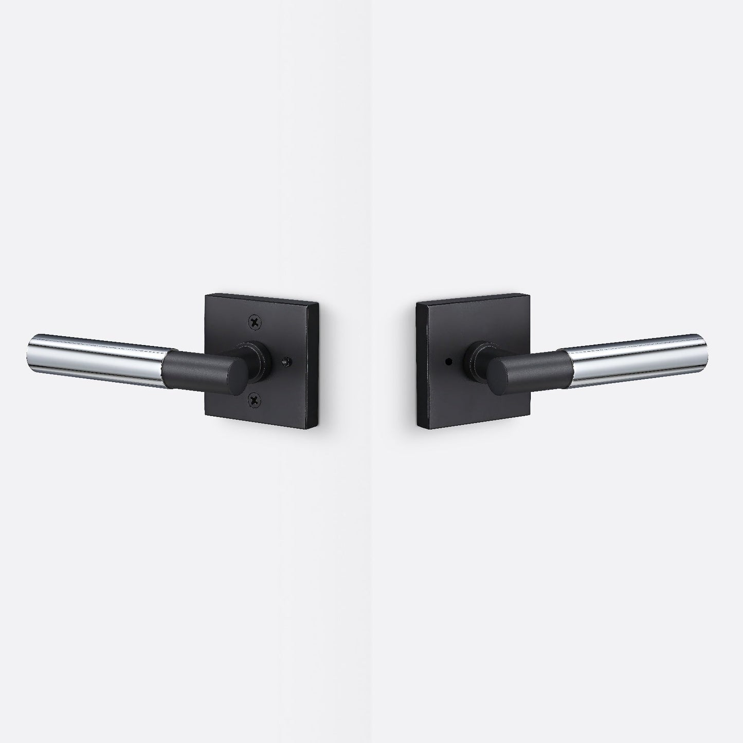 Sure-Loc AP102-SQ-GRIP-SM Smooth Grip Privacy Door Lever with Aspra Square Rosette