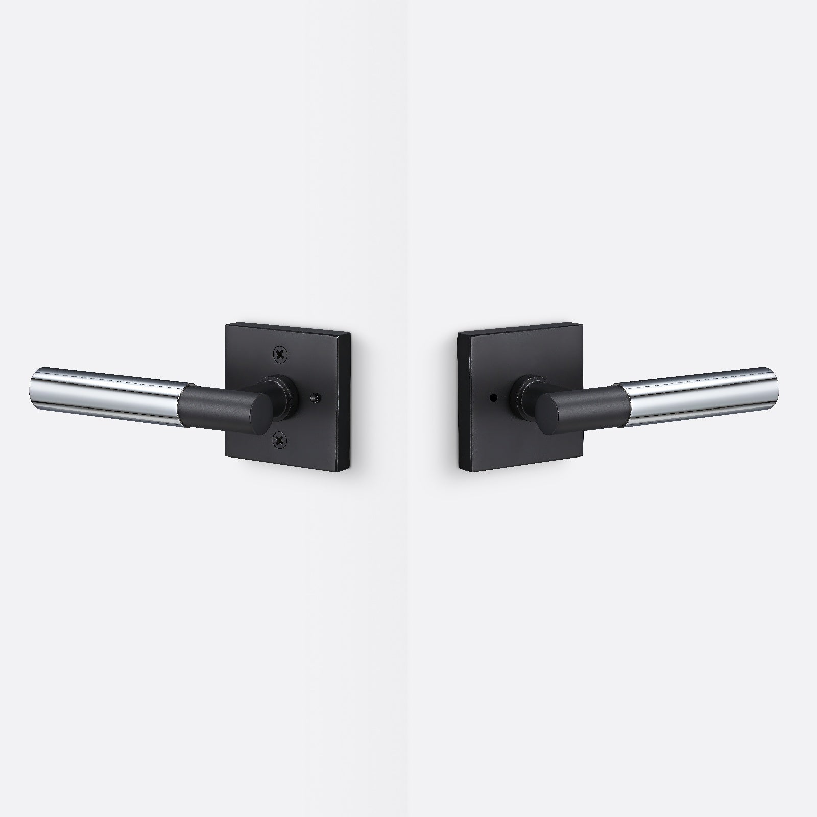 Sure-Loc AP102-SQ-GRIP-SM Smooth Grip Privacy Door Lever with Aspra Square Rosette