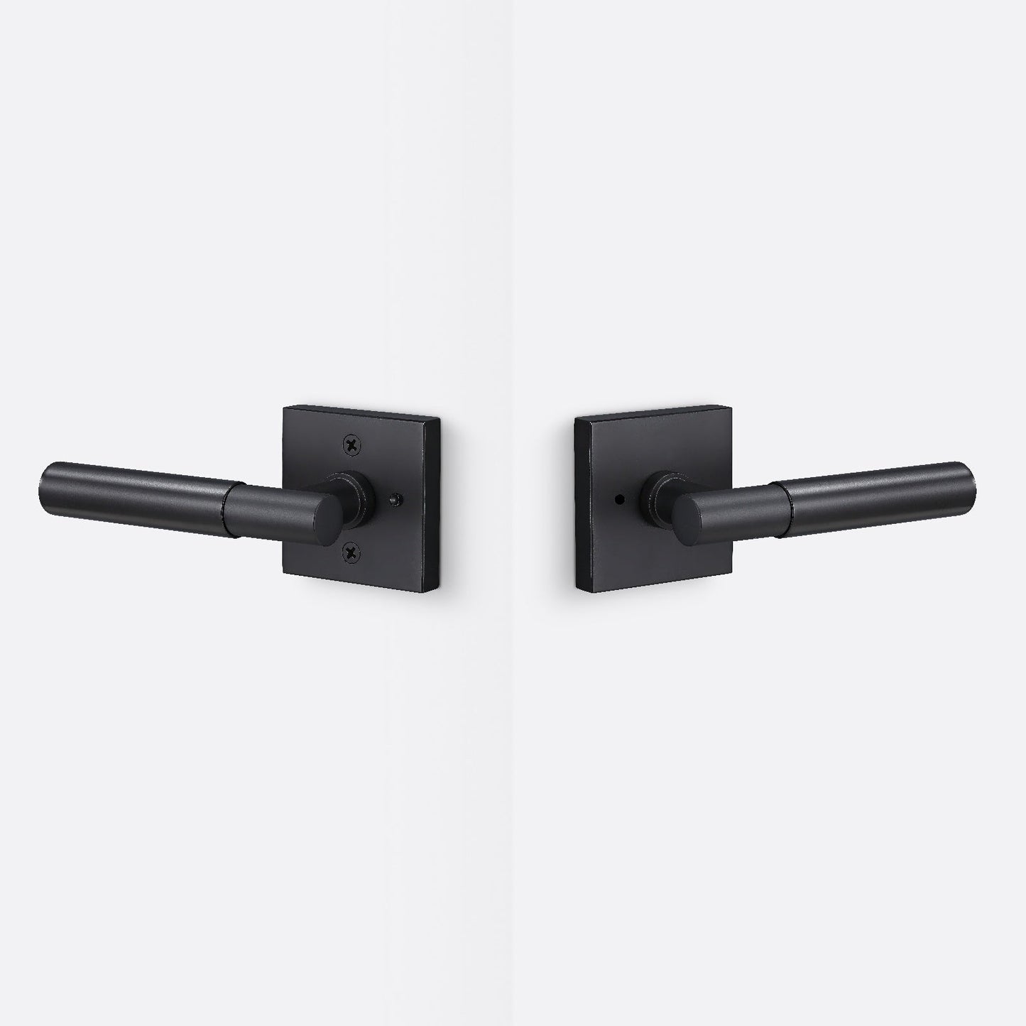 Sure-Loc AP102-SQ-GRIP-SM Smooth Grip Privacy Door Lever with Aspra Square Rosette