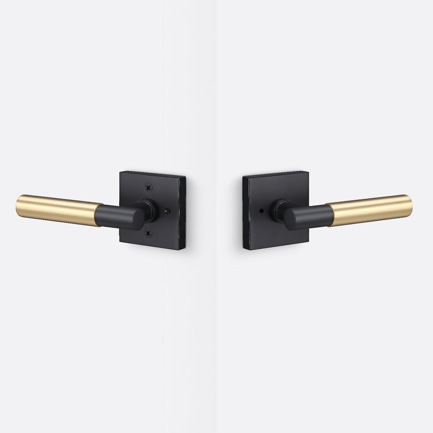 Sure-Loc AP102-SQ-GRIP-SM Smooth Grip Privacy Door Lever with Aspra Square Rosette