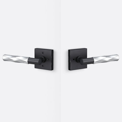 Sure-Loc AP102-SQ-GRIP-VT Vertex Grip Privacy Door Lever with Aspra Square Rosette