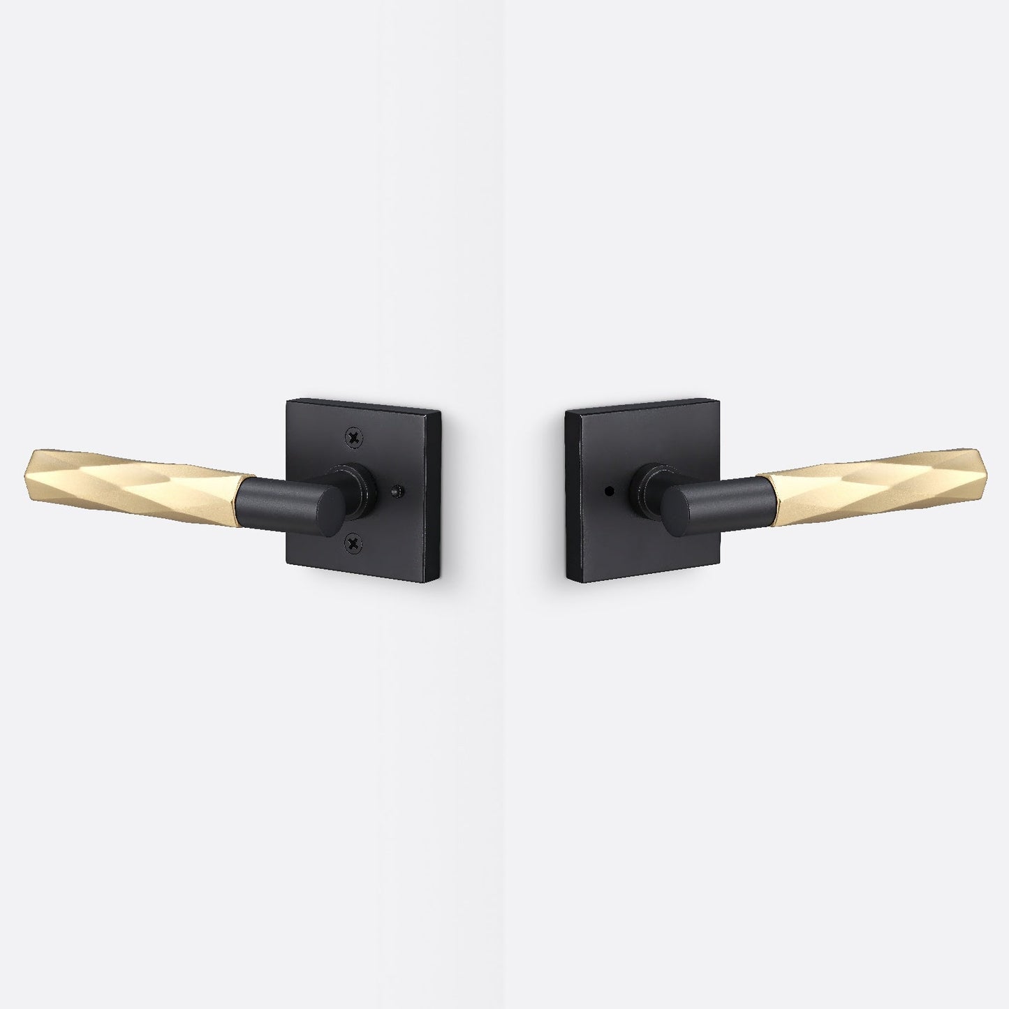 Sure-Loc AP102-SQ-GRIP-VT Vertex Grip Privacy Door Lever with Aspra Square Rosette