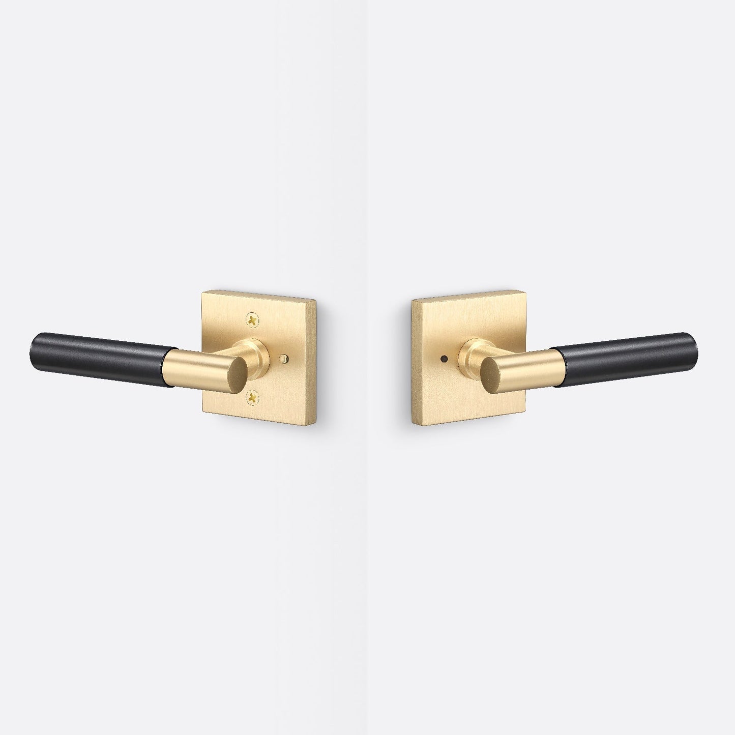 Sure-Loc AP102-SQ-GRIP-SM Smooth Grip Privacy Door Lever with Aspra Square Rosette