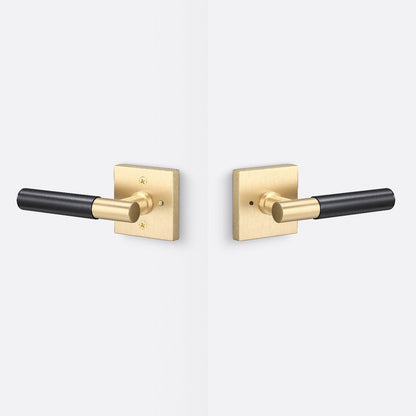 Sure-Loc AP102-SQ-GRIP-SM Smooth Grip Privacy Door Lever with Aspra Square Rosette