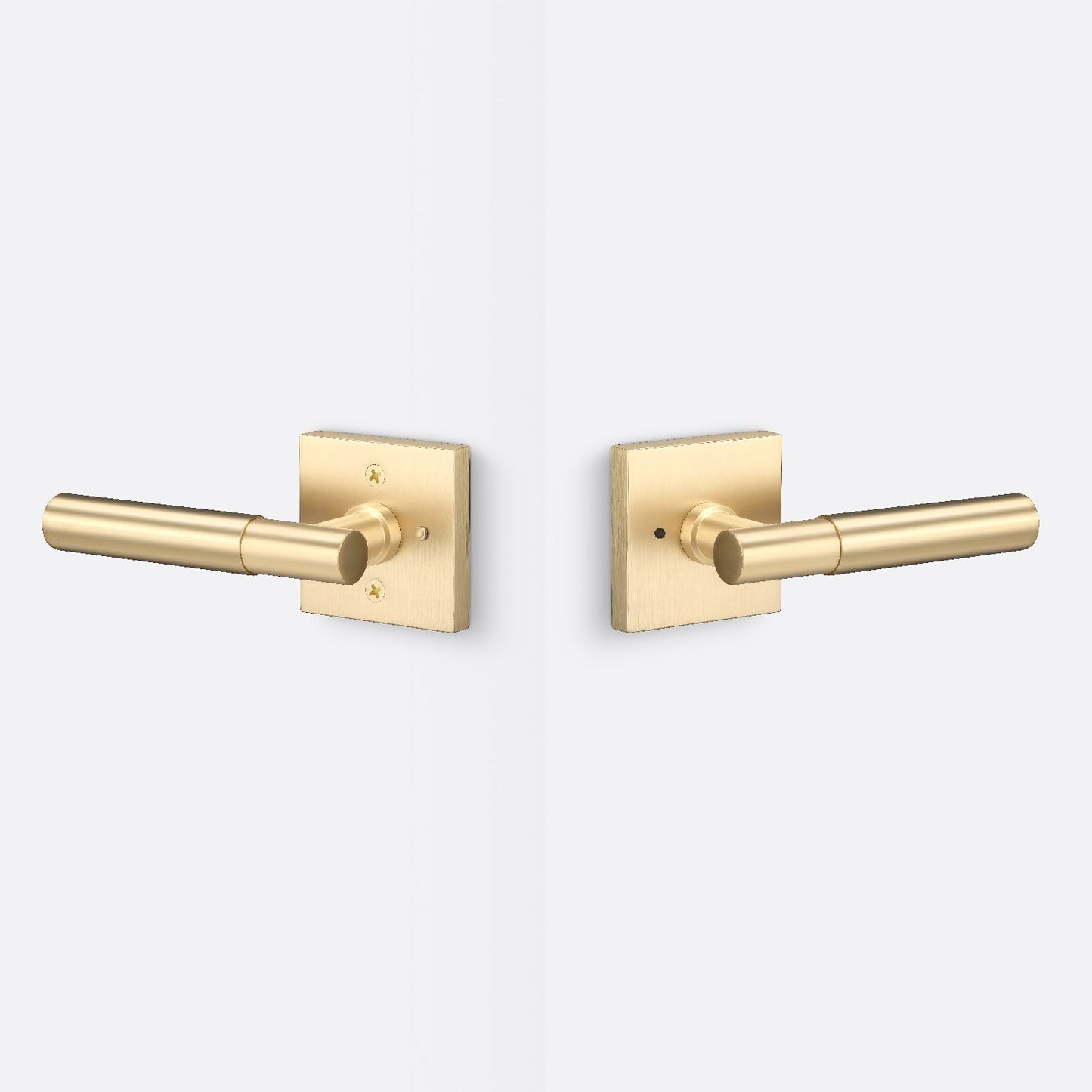 Sure-Loc AP102-SQ-GRIP-SM Smooth Grip Privacy Door Lever with Aspra Square Rosette
