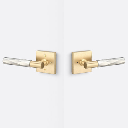 Sure-Loc AP102-SQ-GRIP-VT Vertex Grip Privacy Door Lever with Aspra Square Rosette