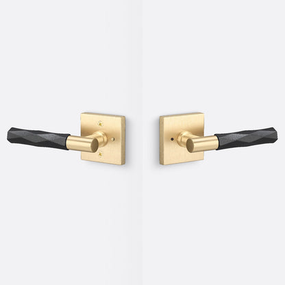 Sure-Loc AP102-SQ-GRIP-VT Vertex Grip Privacy Door Lever with Aspra Square Rosette
