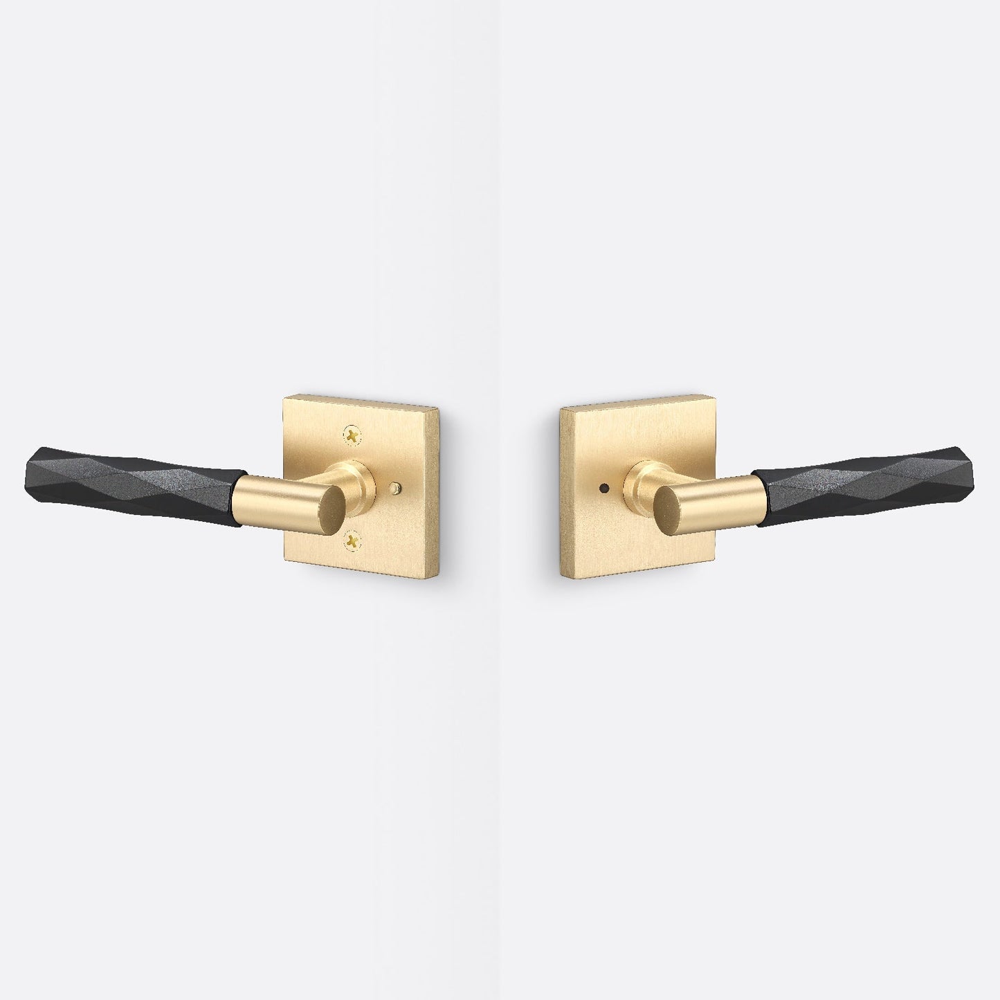 Sure-Loc AP102-SQ-GRIP-VT Vertex Grip Privacy Door Lever with Aspra Square Rosette