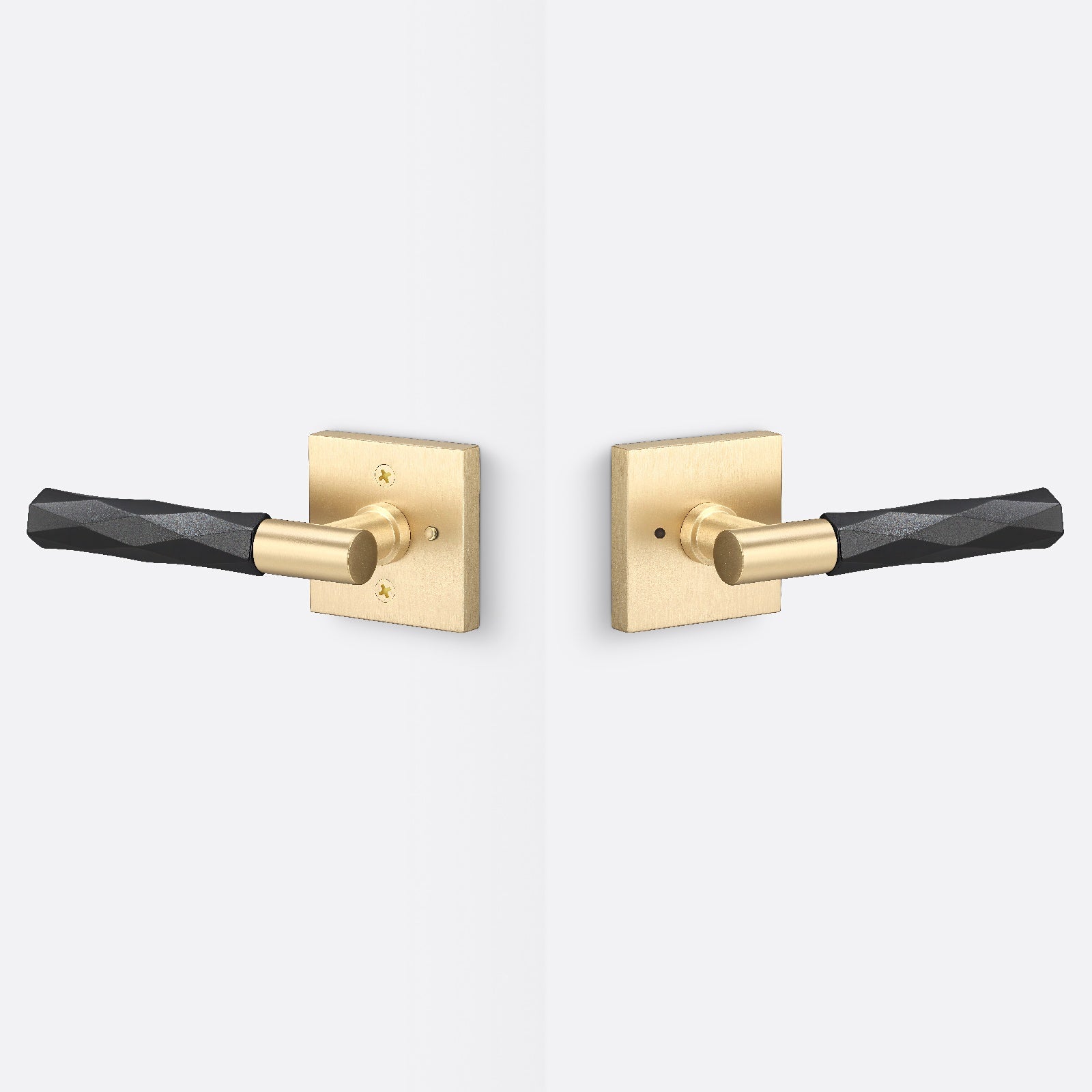 Sure-Loc AP102-SQ-GRIP-VT Vertex Grip Privacy Door Lever with Aspra Square Rosette