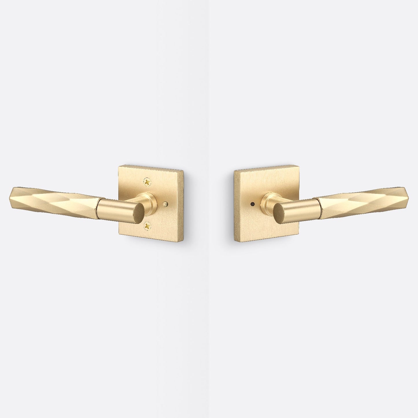 Sure-Loc AP102-SQ-GRIP-VT Vertex Grip Privacy Door Lever with Aspra Square Rosette