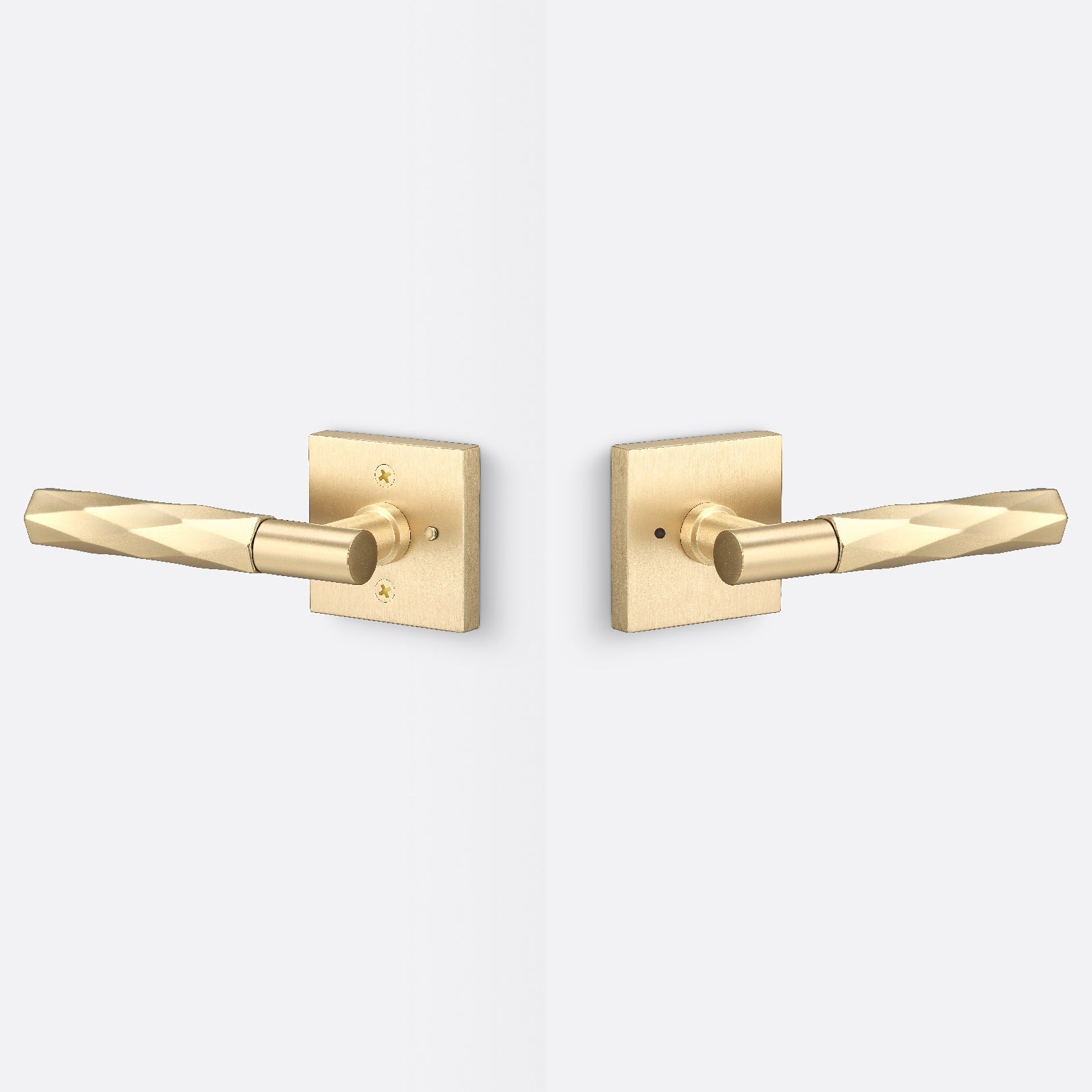 Sure-Loc AP102-SQ-GRIP-VT Vertex Grip Privacy Door Lever with Aspra Square Rosette