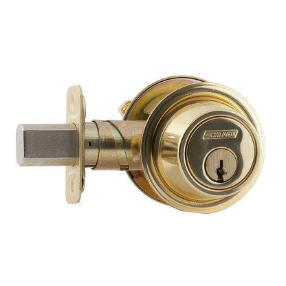 Schlage Commercial B560P Single Cylinder Deadbolt.