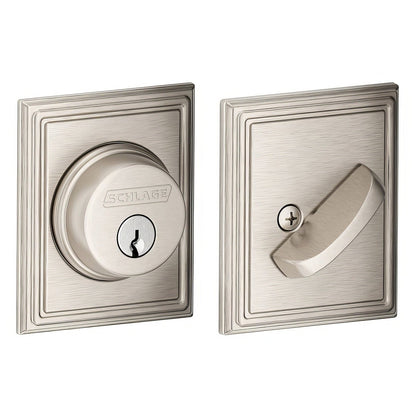 Schlage B60ADD Single Cylinder Deadbolt with Addison Rose
