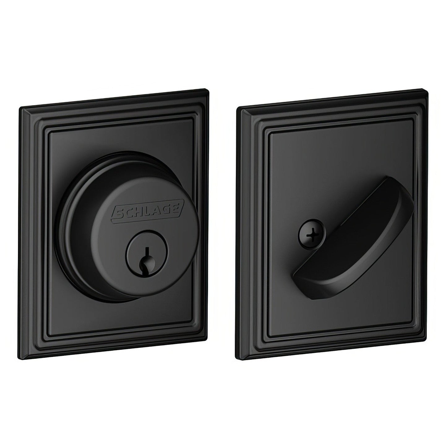 Schlage B60ADD Single Cylinder Deadbolt with Addison Rose