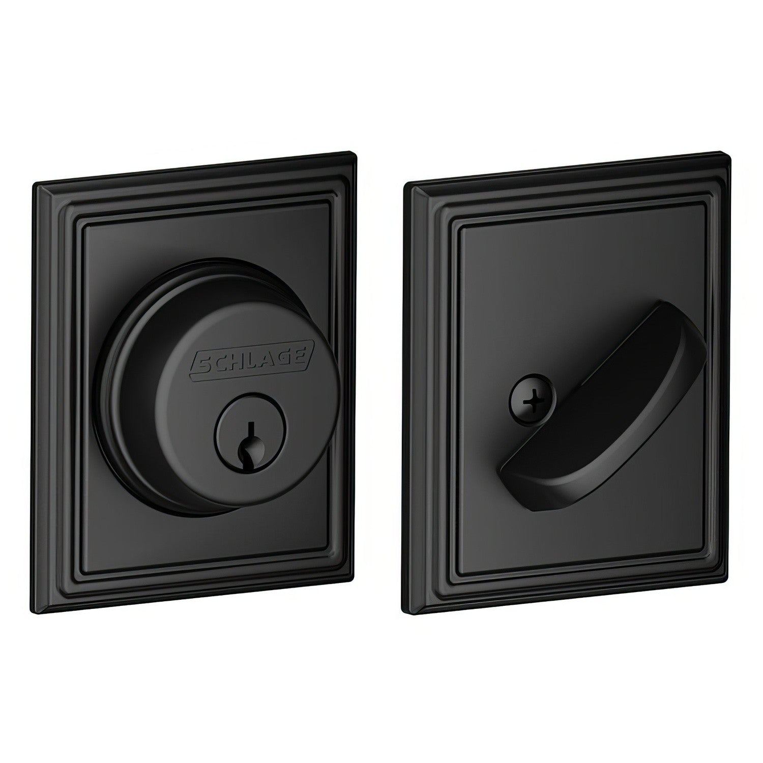 Schlage B60ADD Single Cylinder Deadbolt with Addison Rose