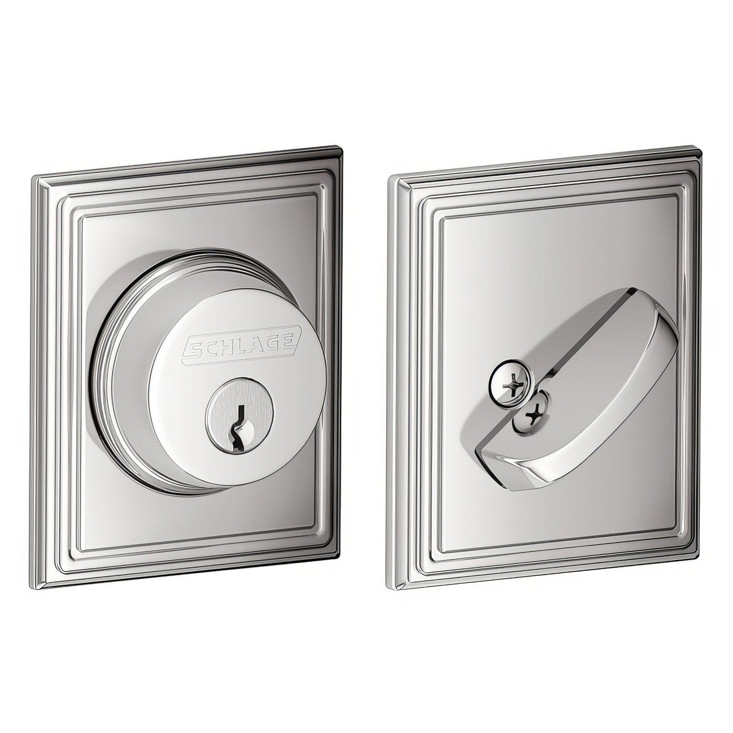 Schlage B60ADD Single Cylinder Deadbolt with Addison Rose