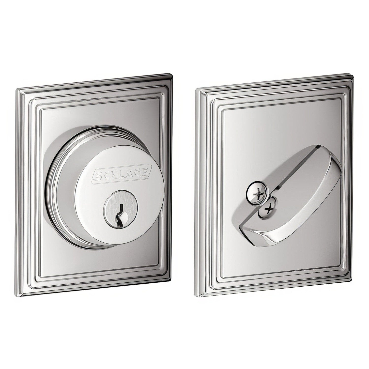 Schlage B60ADD Single Cylinder Deadbolt with Addison Rose
