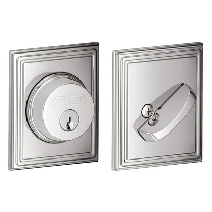 Schlage B60ADD Single Cylinder Deadbolt with Addison Rose