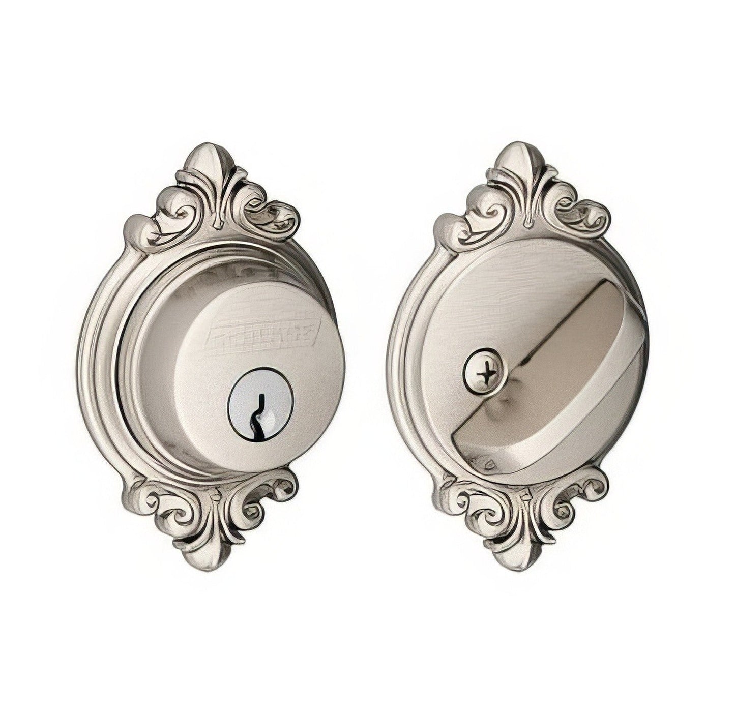 Schlage B60BRK Single Cylinder Deadbolt with Brookshire Rose.