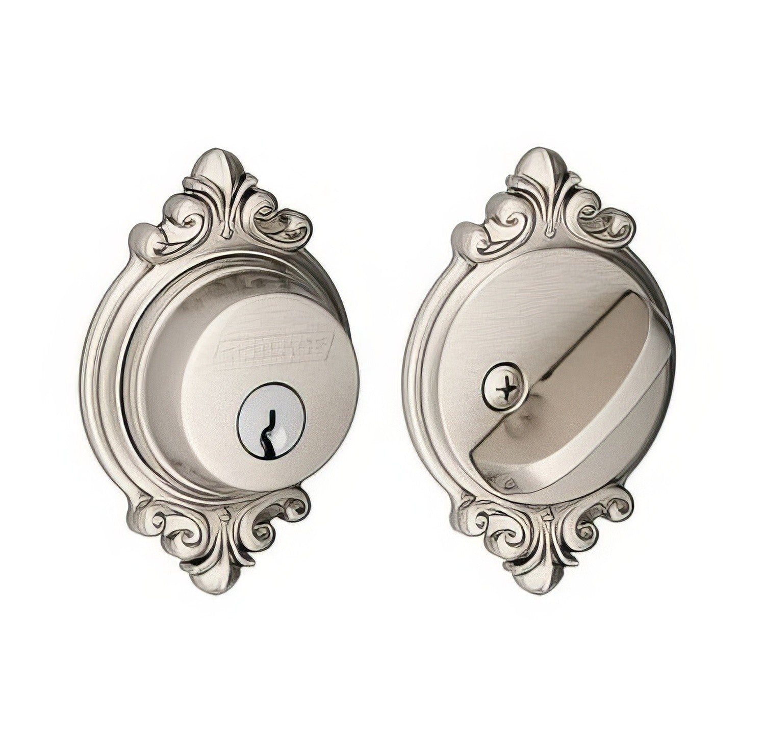 Schlage B60BRK Single Cylinder Deadbolt with Brookshire Rose.