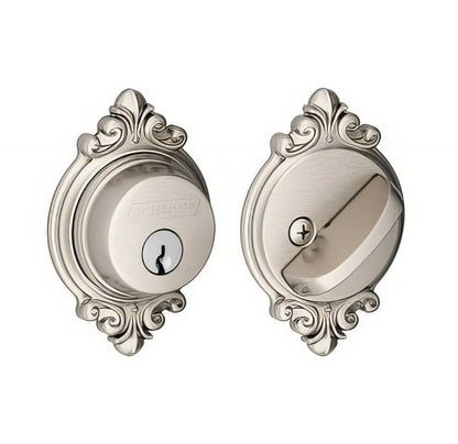 Schlage B60BRK Single Cylinder Deadbolt with Brookshire Rose.