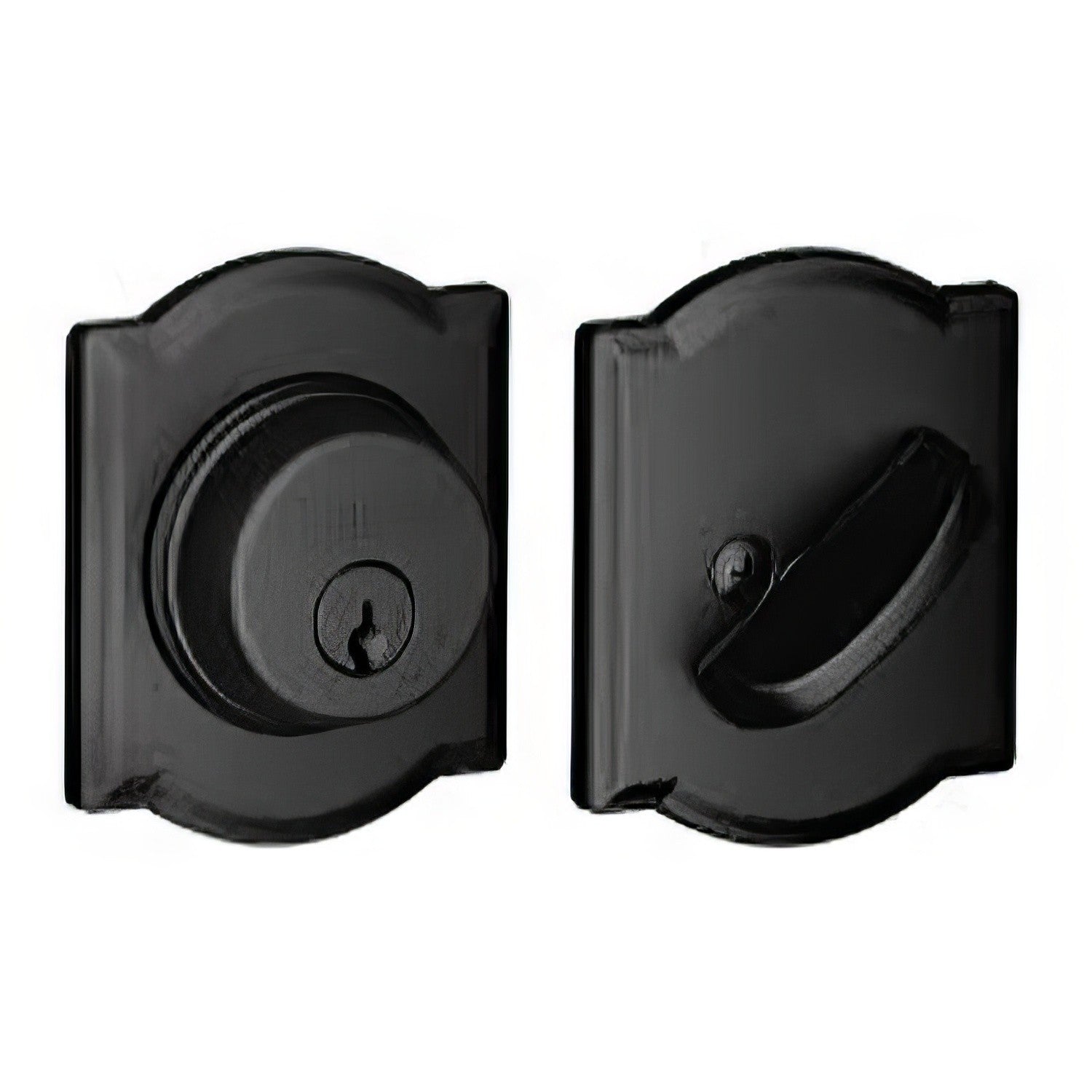 Schlage B60CAM Single Cylinder Deadbolt with Camelot Rose.