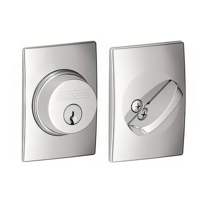 Schlage B60CEN Single Cylinder Deadbolt with Century Rose.