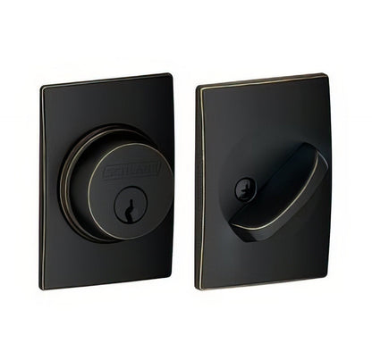Schlage B60CEN Single Cylinder Deadbolt with Century Rose.