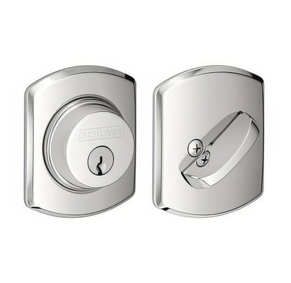 Schlage B60GRW Single Cylinder Deadbolt with Greenwich Rose