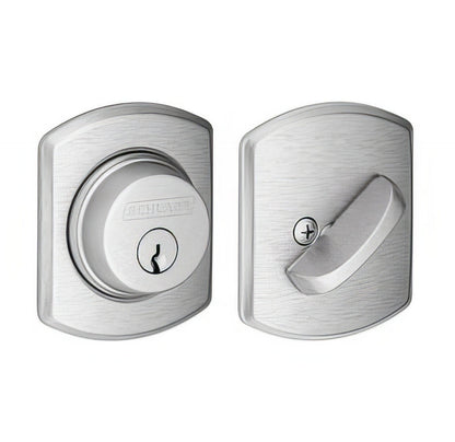 Schlage B60GRW Single Cylinder Deadbolt with Greenwich Rose