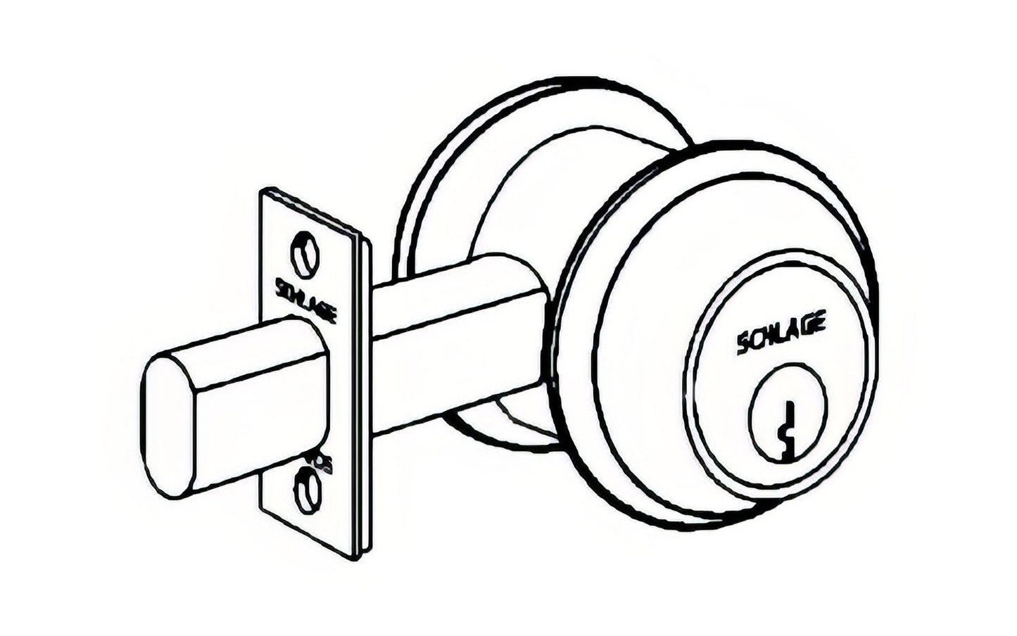 Schlage Commercial B661P One Sided Deadbolt with Interior Blank Plate