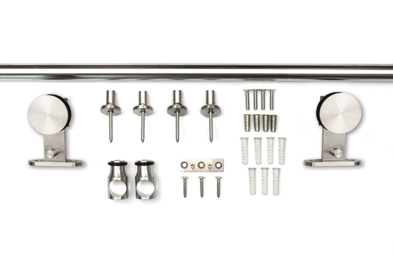 Sure-Loc BARN-5KIT72 SS 72" Barn Door Rail System in Stainless Steel