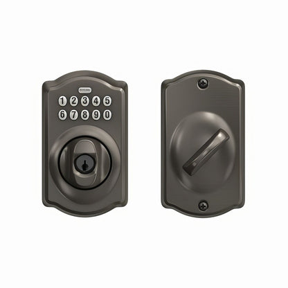 Schlage BE365-CAM Electronic Security Camelot Keypad Deadbolt
