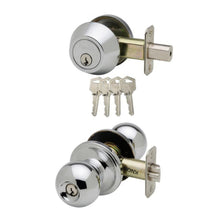 Copper Creek BKDB141 Ball Single Cylinder Keyed Entry Knob Set Combo Pack with Deadbolt
