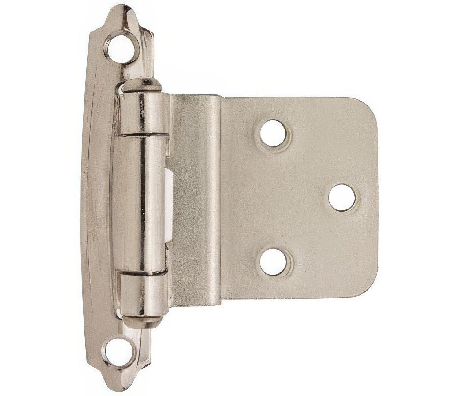 Amerock BPR3428 Functional Hardware 3/8" Steel 2 Pack Inset Self Closing Face Mount Hinge
