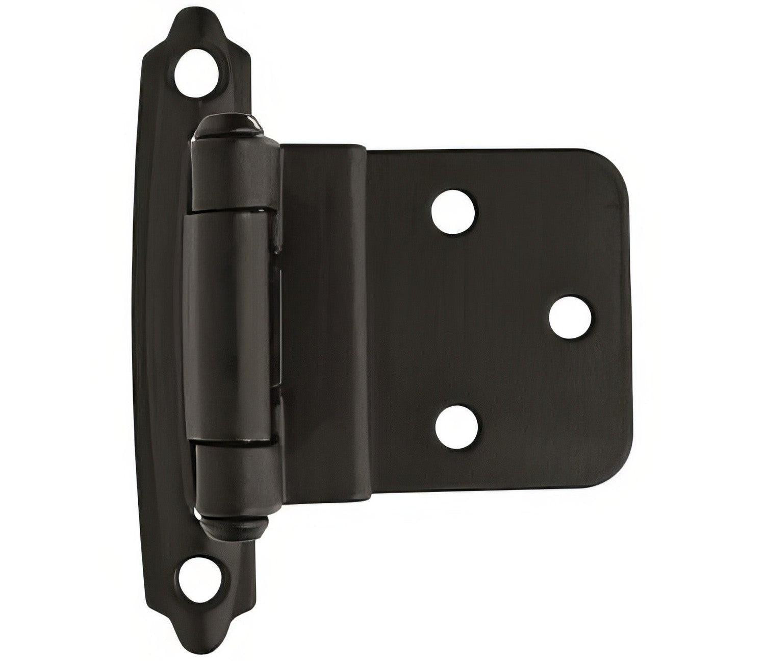 Amerock BPR3428 Functional Hardware 3/8" Steel 2 Pack Inset Self Closing Face Mount Hinge