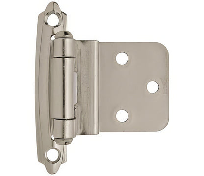 Amerock BPR3428 Functional Hardware 3/8" Steel 2 Pack Inset Self Closing Face Mount Hinge