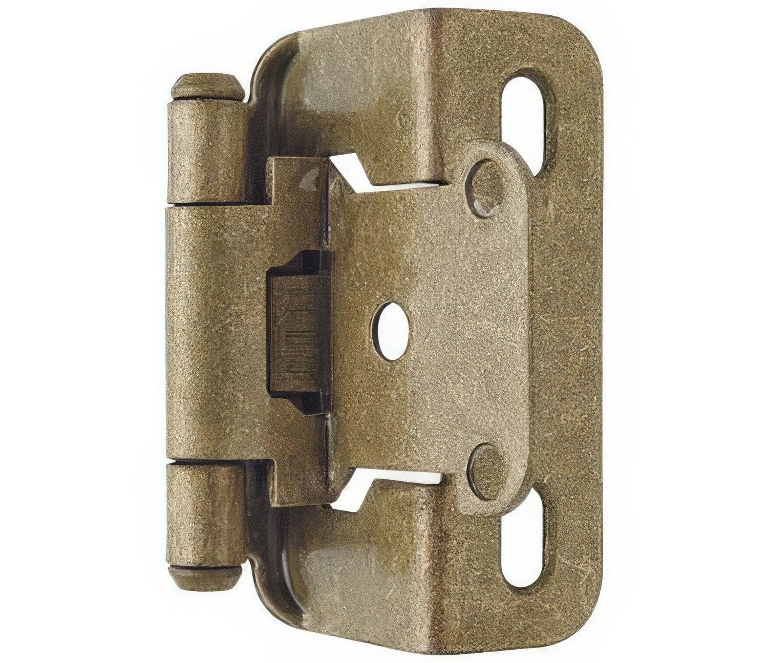 Amerock BPR7550 Functional Hardware 1/2" Steel 2 Pack Overlay Self Closing Partial Wrap Hinge