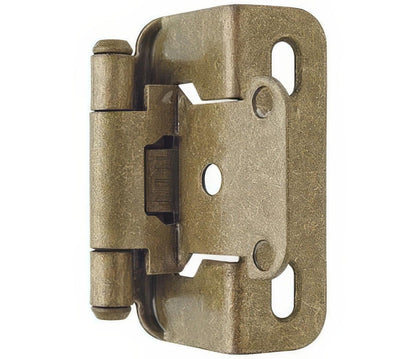 Amerock BPR7550 Functional Hardware 1/2" Steel 2 Pack Overlay Self Closing Partial Wrap Hinge