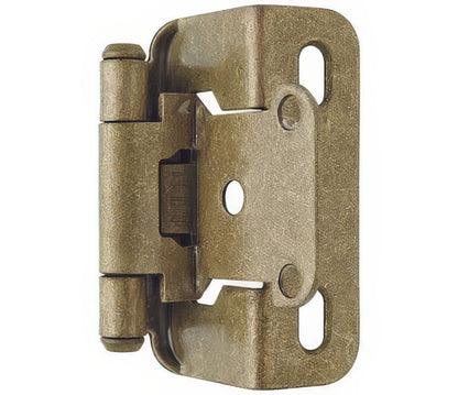 Amerock BPR7550 Functional Hardware 1/2" Steel 2 Pack Overlay Self Closing Partial Wrap Hinge